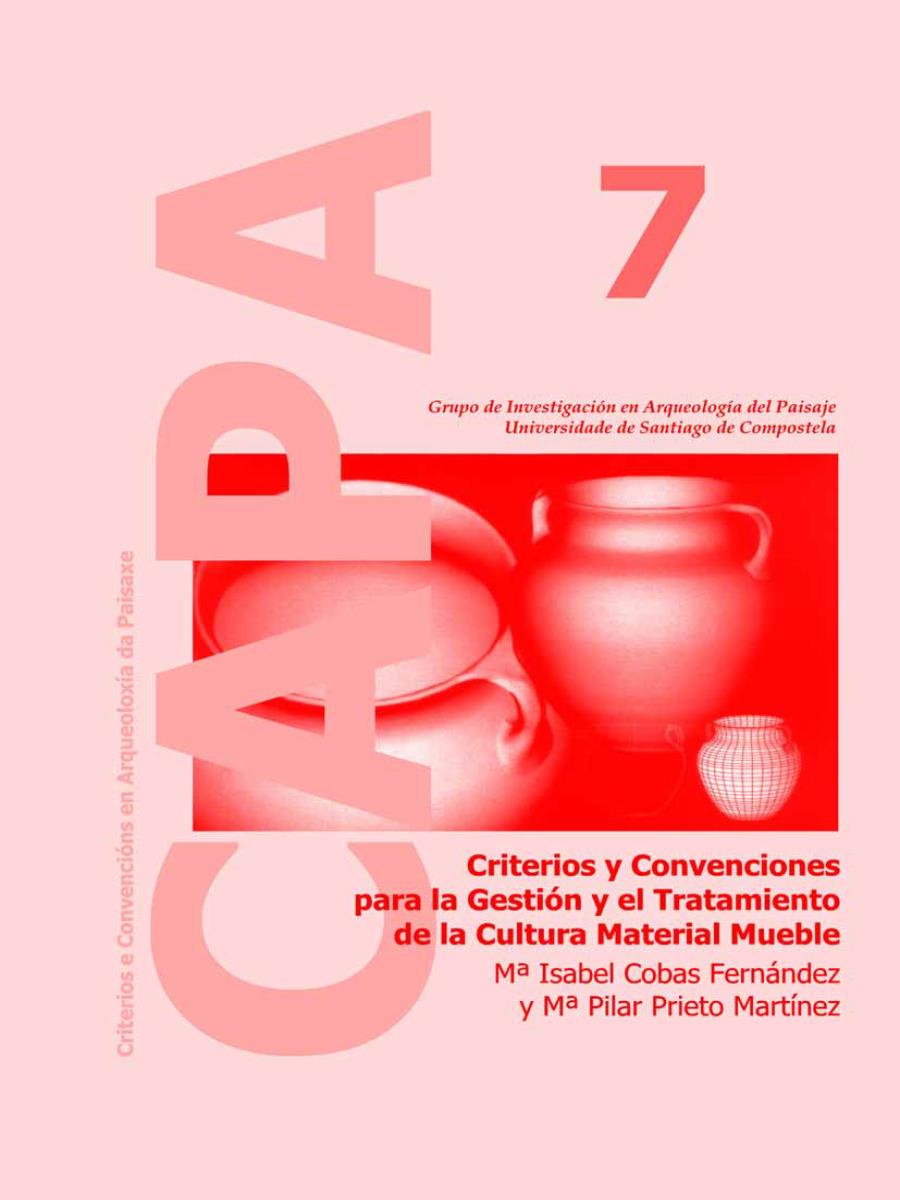 Imaxe de: Criterios y Convenciones para la Gestión y el Tratamiento de la Cultura Material Mueble